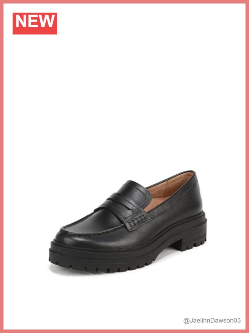 Vionic Women's Georgia Lug-Soled Loafer Leather Penny Keeper Arch Support